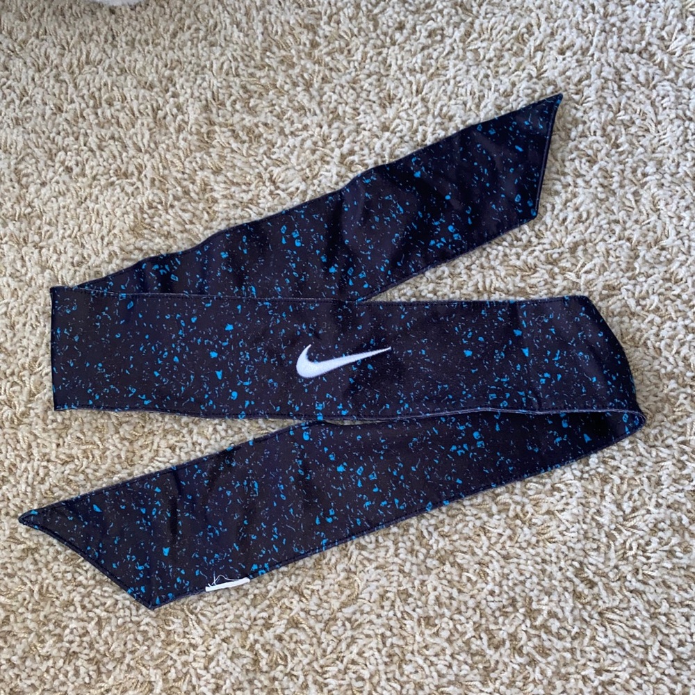 Black/Blue Nike Dri-Fit Head Tie 2.0